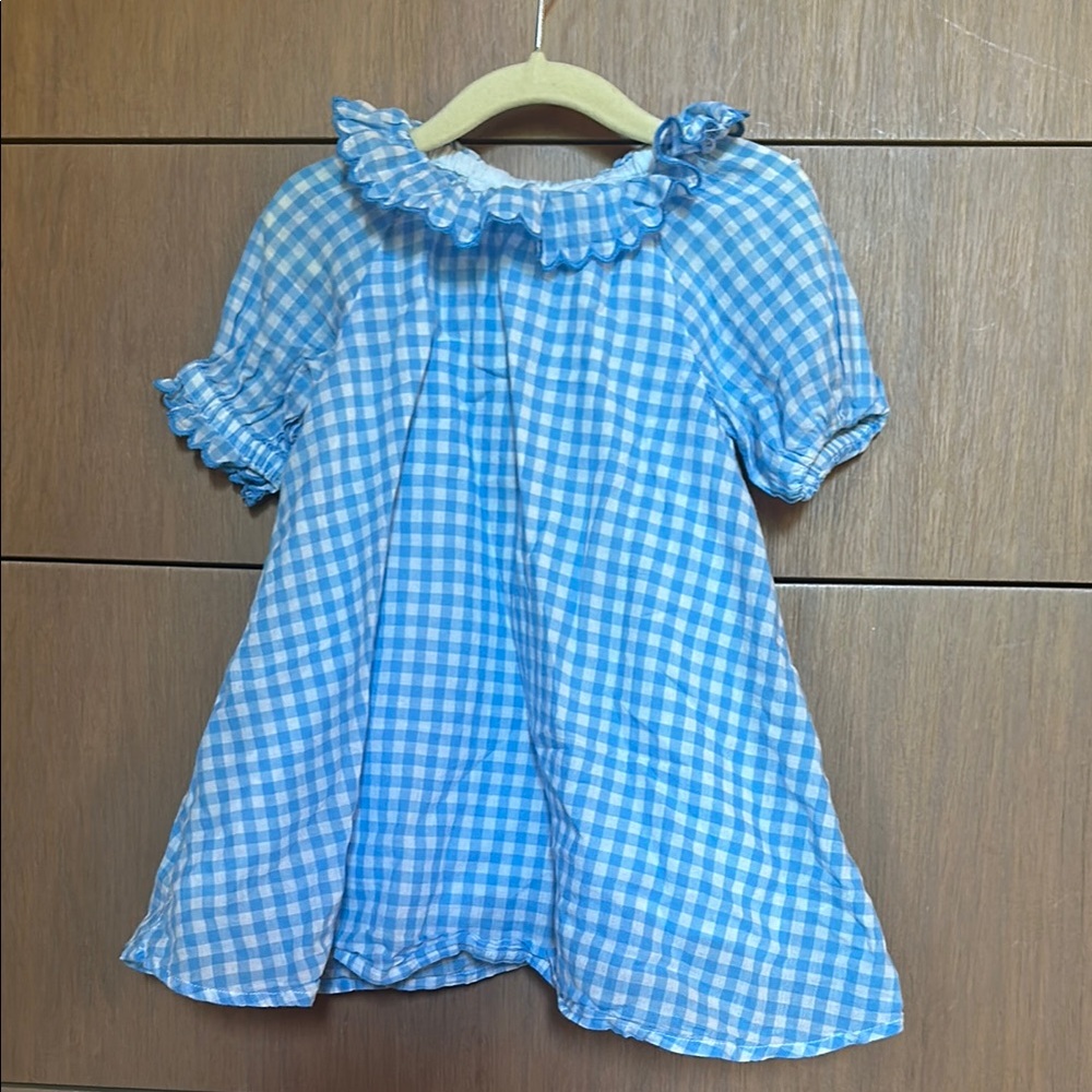 Crewcuts Blue and White Gingham Kids Dress